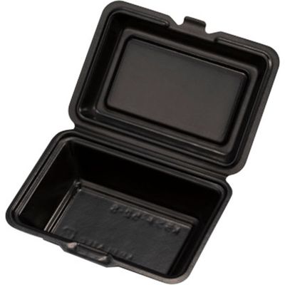 ランチボックス Kランチ-52-S ブラック 600枚(50×12) 14157 1ケース(600枚入(50枚×12袋))（直送品）