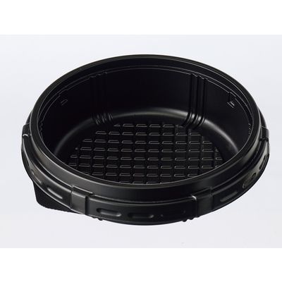 ケーピープラテック KM-140 中皿(1) 黒 600枚(50×12) 14827 1ケース(600枚入(50枚×12袋))（直送品）