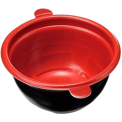 ケーピープラテック どんぶりS 本体 赤黒 800枚(50×16) 17004 1ケース(800枚入(50枚×16袋))（直送品）