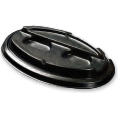 ケーピープラテック KMPランチ-2 共蓋 ブラック 400枚(50×8) 54424 1ケース(400枚入(50枚×8袋))（直送品）