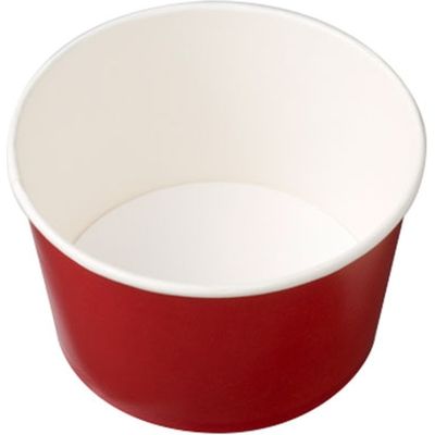 紙フードカップ KM-140-850 本体 赤 600枚(50×12) 54952 1ケース(600枚入(50枚×12袋))（直送品）