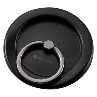 スマホリング マグネット 【 MagSafe 対応 iPhone 】 ブラック P-STRMKMFBK エレコム 1個（直送品）