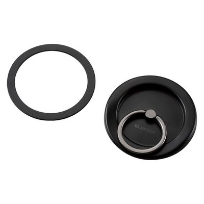 スマホリング マグネット 【 iPhone Android 各種 】 ブラック P-STRMKPFBK エレコム 1個（直送品）
