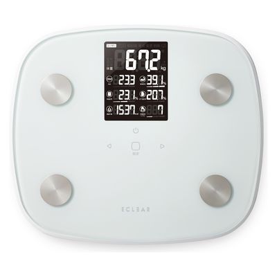 エクリア体組成計 大画面 測定項目一覧表示 ８項目測定可能 ホワイト HCS-FS05WH エレコム 1個（直送品）