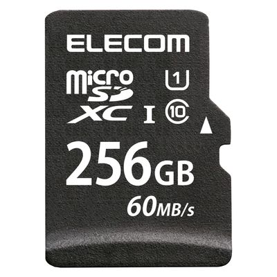 MicroSDXCカード 256GB UHS-I U1 60MB/s MF-MS256GU11LRA エレコム 1個（直送品）
