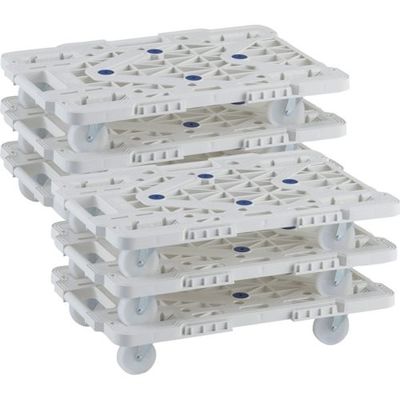 TRUSCO まとめ買い 樹脂製平台車 連結式ルートバン MPKー600NJーW 6台セット MPK-600NJ-W-M6 1セット(6台)（直送品）