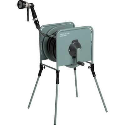 タカギ ホースリール 金属製ホースリール リフトメタル カバーなし 30m RF330GY 1台 365-1113（直送品）