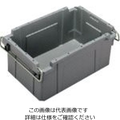 三菱ケミカル ヒシ K型コンテナ(取手付) グレー K-32 GY 1セット(500個) 106-0433（直送品）