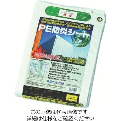 萩原工業 萩原 ターピー PE防炎シート ホワイト コンパクト 1.8m×3.6m PEB1836 1セット(10枚) 167-0195（直送品）