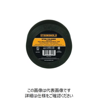 ストロングホールド StrongHoldビニールテープ 耐熱・耐寒・難燃 ヘビーデューティーグレード 黒 幅38.1mm 長さ20m ST8（直送品）