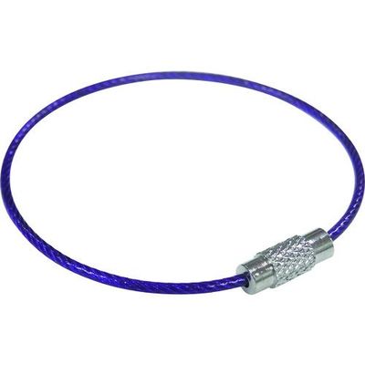 ニッサチェイン ビニコートキーワイヤー 紫 160mm 1PK=1個入り P-1756 1個 224-2089（直送品）