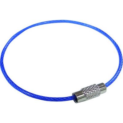 ニッサチェイン ビニコートキーワイヤー 青 160mm 1PK=1個入り P-1753 1個 224-2081（直送品）