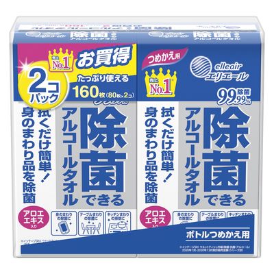 大王製紙 除菌アルコールタオル詰替 4902011730678 1セット(160枚×6パック)（直送品）