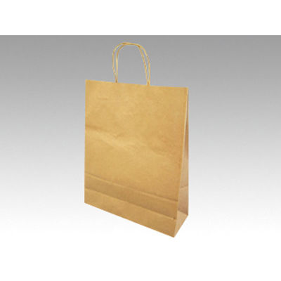 紙袋 紙手提袋 ラッピーバッグ No.2 未晒無地【weeco】 200枚(50×4) 00170466（直送品）