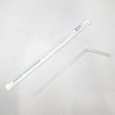 バイオマス25% フレキシブルストロー 透明 紙包装 10000本(500×20) 00699658（直送品）