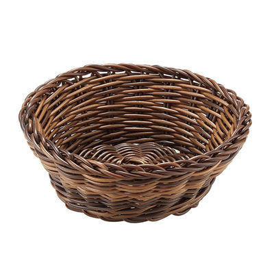 トーダイ PPラタン RO-281-BRM エコノミー 丸型バスケット 20型 ブラウンマーブル 1個 01028120（直送品）