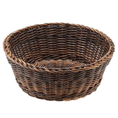 トーダイ PPラタン RO-283-BRM エコノミー 丸型バスケット 30型 ブラウンマーブル　1個 01028330（直送品）