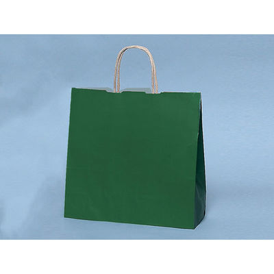 紙袋 紙手提袋 No.3 グリーン 丸紐【weeco】 300枚(50×6) 0121703 1ケース(300枚入(50枚×6袋))（直送品）