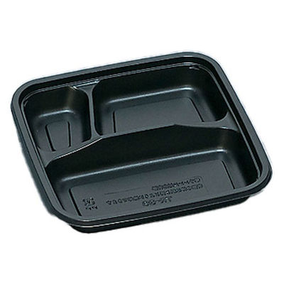 福助工業 弁当容器 TR-36H黒 600枚(50×12) 0591874 1ケース(600枚入(50枚×12袋))（直送品）