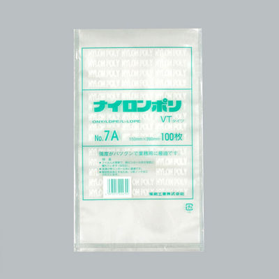 ナイロンポリ VTタイプ No.7A(15-26) 2000枚(100×20) 0703648 1ケース(2000枚入(100枚×20袋))（直送品）
