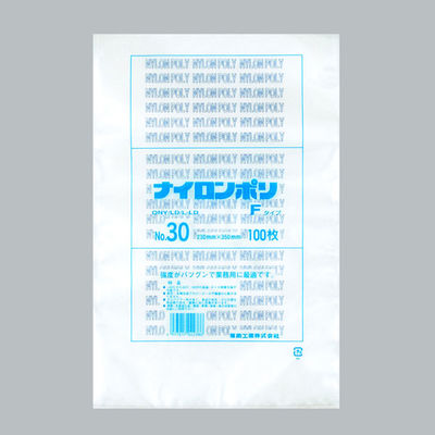 ナイロンポリ Fタイプ No.30(23-35) 1200枚(100×12) 0707491 1ケース(1200枚入(100枚×12袋))（直送品）