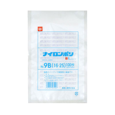 福助工業 真空袋　ナイロンポリ 新Lタイプ No.9B (16-25)　2400枚(100×24) 0707694（直送品）