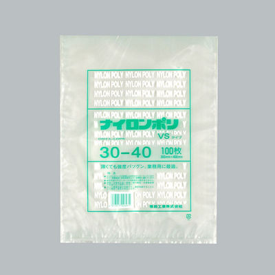 福助工業 ナイロンポリ VSタイプ 30-40 1200枚(100×12) 0708631 1ケース(1200枚入(100枚×12袋))（直送品）