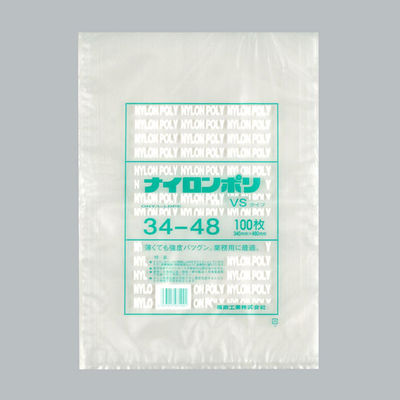 福助工業 ナイロンポリ VSタイプ 34-48 1000枚(100×10) 0708666 1ケース(1000枚入(100枚×10袋))（直送品）
