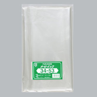 福助工業 OPP袋 オーピーパック テープなし 34-53 1ケース(50枚×10袋) 0840793（直送品）