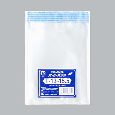 福助工業 OPP袋 オーピーパック テープ付 T-13-15.5 0841536 1セット(100枚×10袋)（直送品）