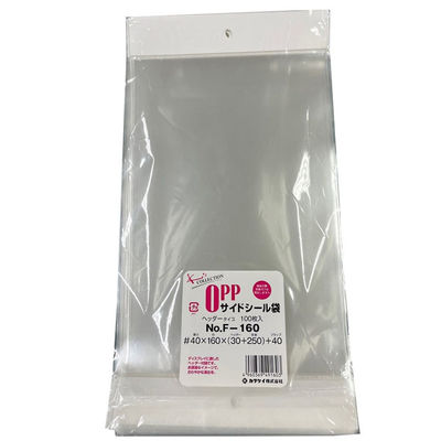 OPP袋 OPPサイドシールヘッダー付 F-160 100枚 10枚(1×10) 127415（直送品）