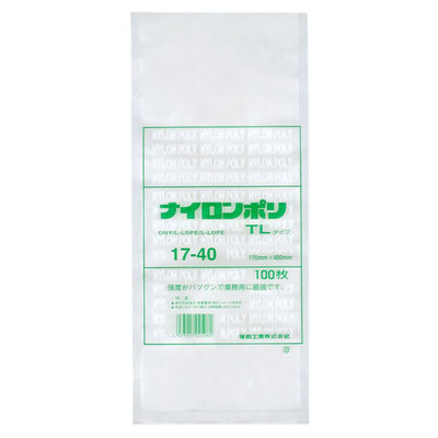 福助工業 真空袋 ナイロンポリ TLタイプ 17-40 1200枚(100×12) 427152 1ケース(1200枚入(10（直送品）