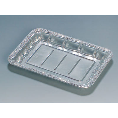 オードブル容器 サークルトレー FP-305シルバー 300枚(25枚×12) 543136 1ケース(300枚入(25枚×12袋))（直送品）