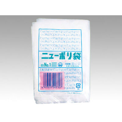 福助工業 ポリ袋 ニューポリ袋 003 No.1 8000枚(100×80) 5500 1ケース(8000枚入(100枚×80袋))（直送品）