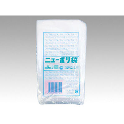 福助工業 ポリ袋 ニューポリ袋 003 No.3 8000枚(100×80) 5502 1ケース(8000枚入(100枚×80袋))（直送品）