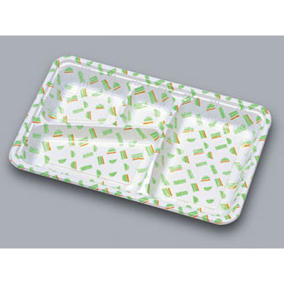 福助工業 弁当容器 LC新 LC-625若葉 透明蓋付き 400枚(50×8) 575739 1ケース(400枚入(50枚×8袋))（直送品）