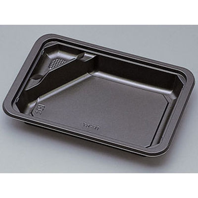 福助工業 弁当容器 フルレンジTR-87H黒 600枚(50×12) 599298 1ケース(600枚入(50枚×12袋))（直送品）