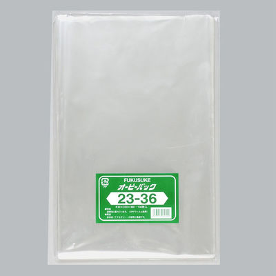 福助工業 OPP袋 オーピーパック テープなし 23-36 1ケース(100枚×10袋) 840696（直送品）