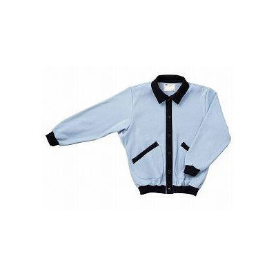 大阪エンゼル スクエアニット室内着（えり付き前開き） サックス LL 5101 【介護用衣類】ウェルファンカタログ 886151（直送品）