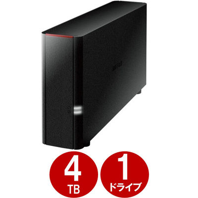 NAS（ネットワークハードディスク）4TB 1ドライブ リンクステーション HDD LS210D0401G 1台 バッファロー（直送品）