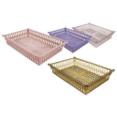 プラスチックバスケット用仕切板 ヨコ 01-2548-26 1セット（5枚入） サカセ化学工業（直送品）