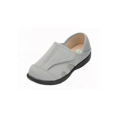 神戸生絲 「あし笑顔」かかとが踏めるルームシューズ グレー LL KT-1 ウェルファンカタログ ウェルファンコード：921281（直送品）