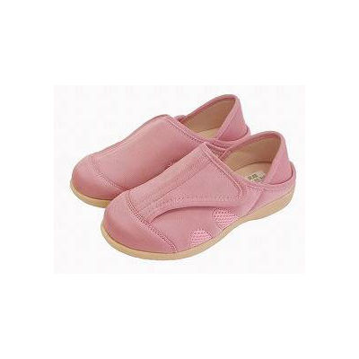 神戸生絲 「あし笑顔」かかとが踏めるルームシューズ ピンク S KT-1 ウェルファンカタログ ウェルファンコード：921281（直送品）