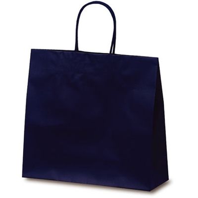 ベルベ 手提げ 紙袋 マットバッグ M ネイビー 1065 1包：50枚（10×5）（直送品）