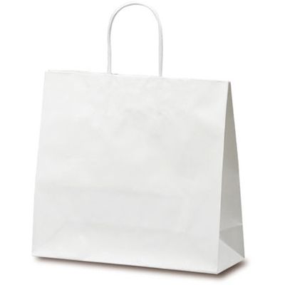ベルベ 手提げ 紙袋 マットバッグ M ホワイト 1073 1包：50枚（10×5