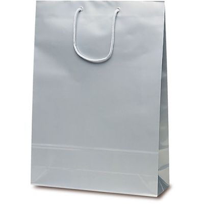ベルベ 手提げ 紙袋 エクセルバッグ シルバー 1102 1包：50枚（10×5）（直送品）