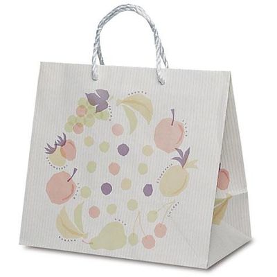 ベルベ 紙袋 PP紐手提袋 T-パールフルーツ 1632 1包：100枚（10×10）（直送品）