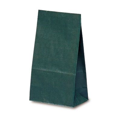 ベルベ 雑貨 食品 紙袋 角底袋 カラー（緑） 4号 2815 1包：1000枚（100×10）（直送品）