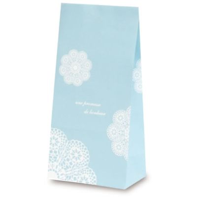 ベルベ 雑貨 食品 紙袋 角底袋 レースィ（アクア） 8号 3408 1包：1000枚（100×10）（直送品）