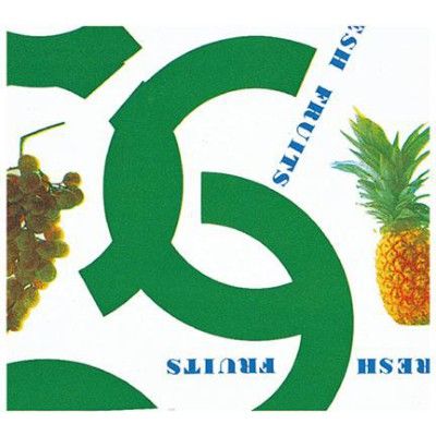 ベルベ ラッピング 包装紙 フレッシュフルーツ H半切 402 1包：500枚（100×5）（直送品）